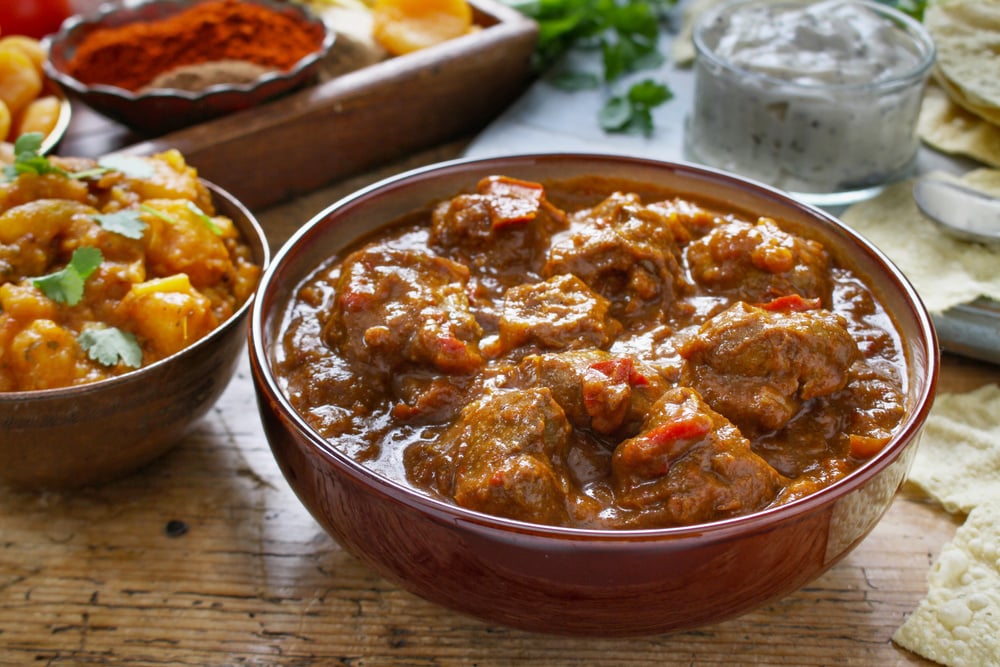 Traditional Indian Curry Meal